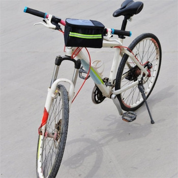 Πτυσσόμενη τσάντα ποδηλάτου για αποθήκευση κινητού τηλεφώνου, κλειδιών και πορτοφολιού σε μαύρο χρώμα