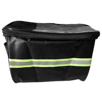 Сгъваема чанта за велосипед за съхранение на мобилен телефон, ключове и портфейл в черен цвят