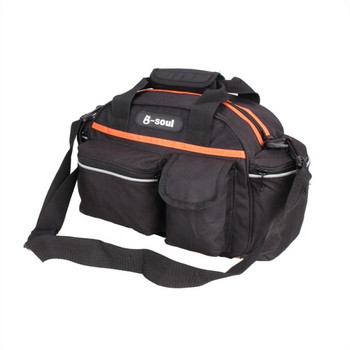 B - SOUL Φορητή τσάντα αποσκευών με μεγάλη χωρητικότητα και πολλές τσέπες σε μαύρο χρώμα