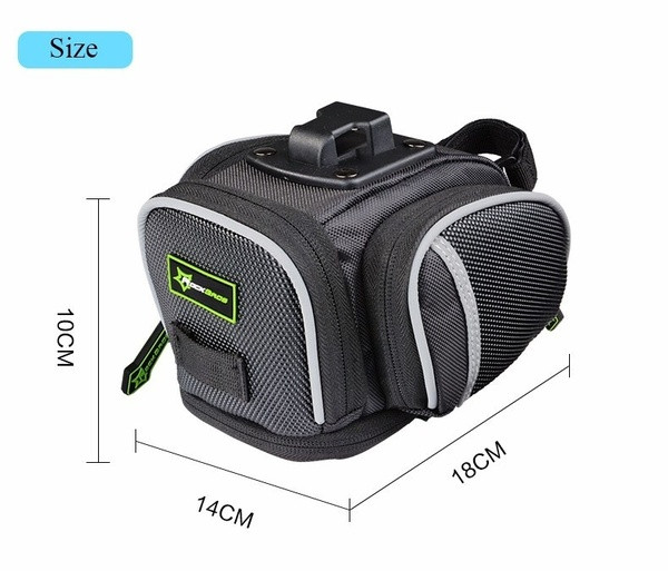 Vízálló kerékpártáska fekete, piros és szürke színben