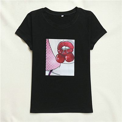 Alkalmi női póló fehér, szürke és fekete rátéttel