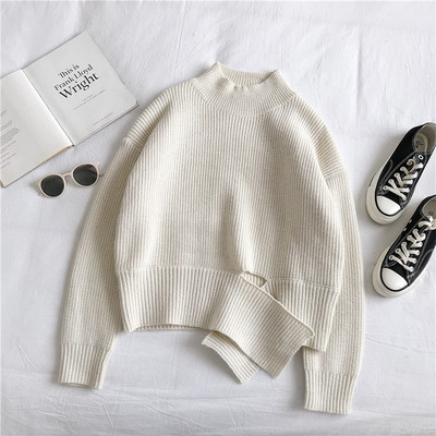 Alkalmi pulóver széles modell sárga, narancssárga, kék és fehér színben