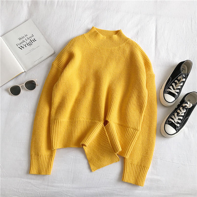 Alkalmi pulóver széles modell sárga, narancssárga, kék és fehér színben