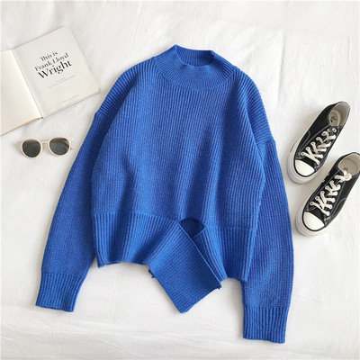 Alkalmi pulóver széles modell sárga, narancssárga, kék és fehér színben