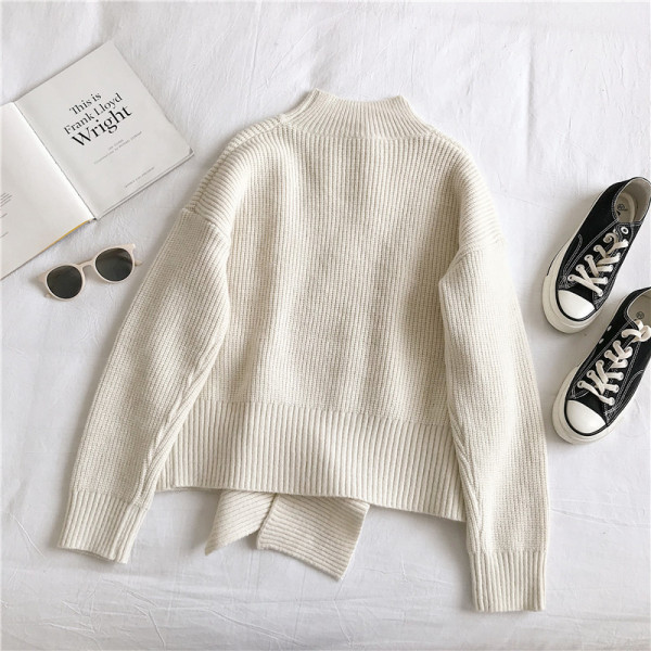 Alkalmi pulóver széles modell sárga, narancssárga, kék és fehér színben