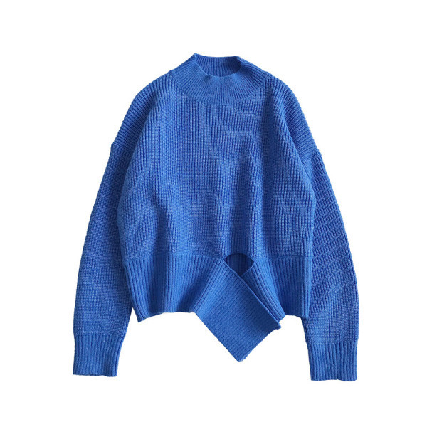 Alkalmi pulóver széles modell sárga, narancssárga, kék és fehér színben