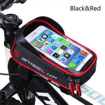 Универсална водоустойчива чанта за рамката на велосипед с 6-инчов Touch Screen дисплей за мобилен телефон в черен и сив цвят
