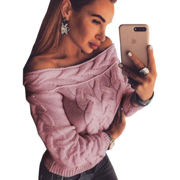 Divatos női kötött pulóver ejtett ujjakkal, nyolc színben