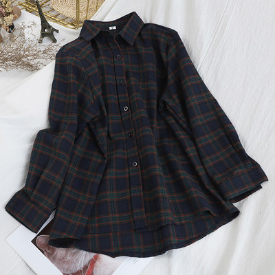 Alkalmi kockás női ing, hosszú ujjú zöld, kék és piros színben