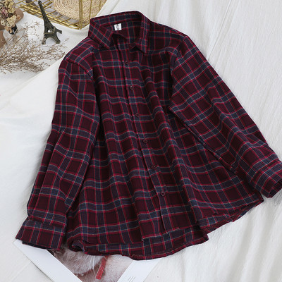 Alkalmi kockás női ing, hosszú ujjú zöld, kék és piros színben