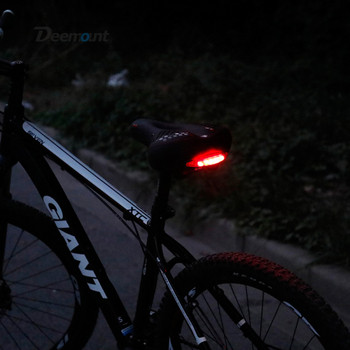 Μαλακό και άνετοκαθίσμα ποδηλάτου με πίσω φώτα σε κόκκινο, πράσινο και μπλε χρώμα