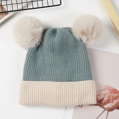 Μοντέρνο χειμωνιάτικο γυναικείο καπέλο χνουδοτό σε μπλε, καφέ, κίτρινο, πράσινο, μαύρο και ροζ χρώμα