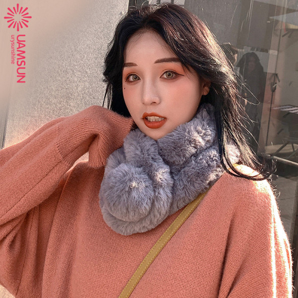 Női téli bolyhos sál fehér, bézs, szürke, rózsaszín és fekete színekben