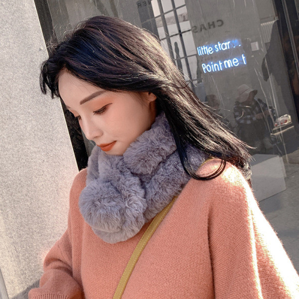 Női téli bolyhos sál fehér, bézs, szürke, rózsaszín és fekete színekben