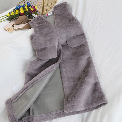 Κομψό μαλακό γυναικείο γιλέκο σε μαύρο, μπεζ, ροζ, μοβ και γκρι χρώμα