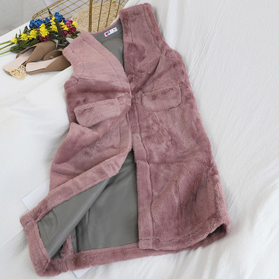 Κομψό μαλακό γυναικείο γιλέκο σε μαύρο, μπεζ, ροζ, μοβ και γκρι χρώμα