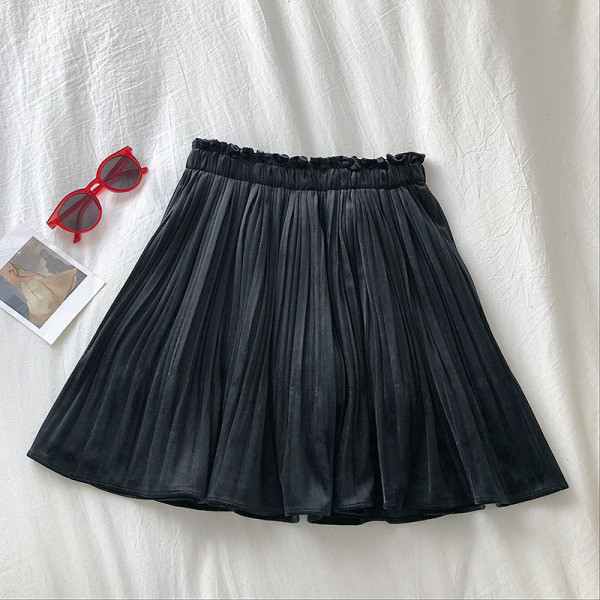 Redős női bársonyszoknya három színben szabott modellben