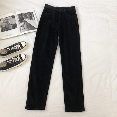 Alkalmi női nadrág fekete és bézs színben, magas derékkal és zsebekkel