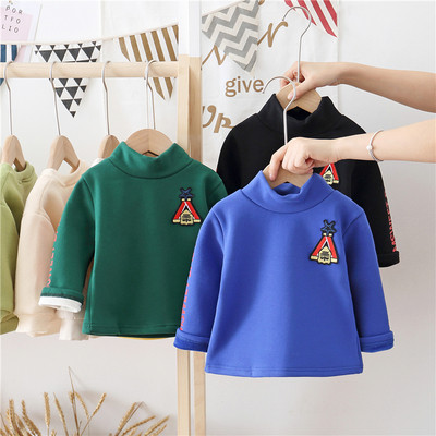 Σύγχρονη παιδική  μπλούζα για αγόρια σε μαύρο, πράσινο και μπλε χρώμα με κεντήματα