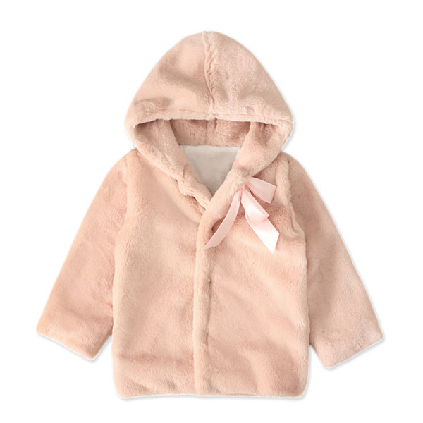 Gyerekkabát kapucnival és hosszú ujjú rózsaszín és barna színben