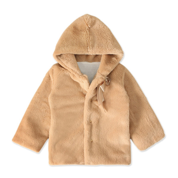 Gyerekkabát kapucnival és hosszú ujjú rózsaszín és barna színben