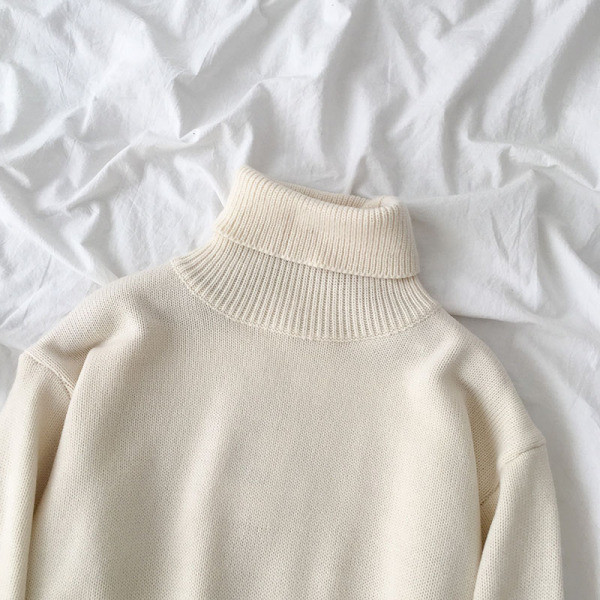 Női pulóver sima modell öt színben polo gallérral és hosszú ujjal