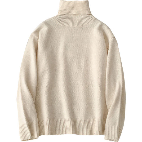 Női pulóver sima modell öt színben polo gallérral és hosszú ujjal