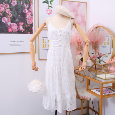 Rochie moderna de dama cu bretele subtiri - model decupat