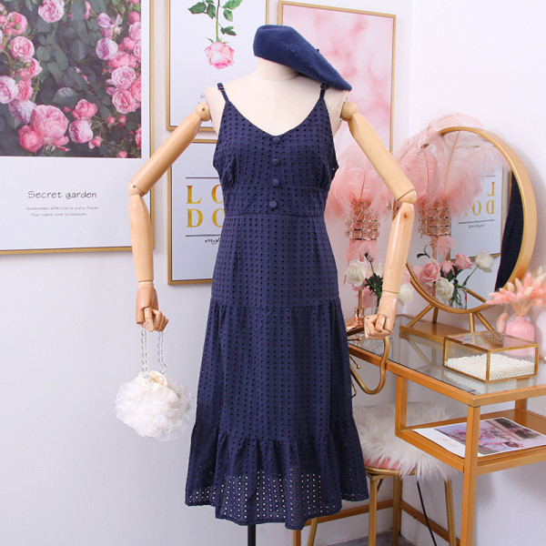 Rochie moderna de dama cu bretele subtiri - model decupat