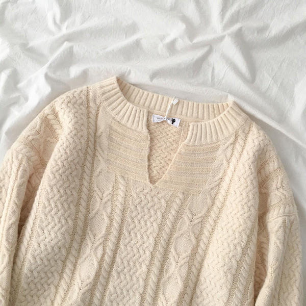 Alkalmi női pulóver V-nyakú és hosszú ujjú öt színben