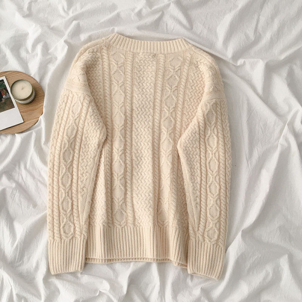 Alkalmi női pulóver V-nyakú és hosszú ujjú öt színben