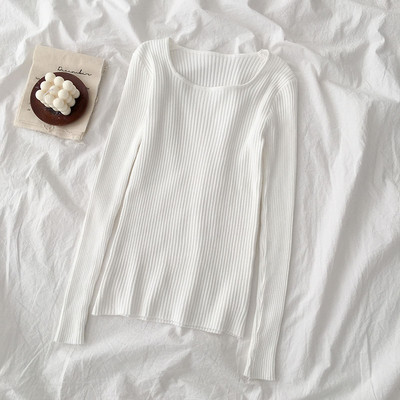 Bluză de damă în șase culori cu decolteu pătrat și mâneci lungi