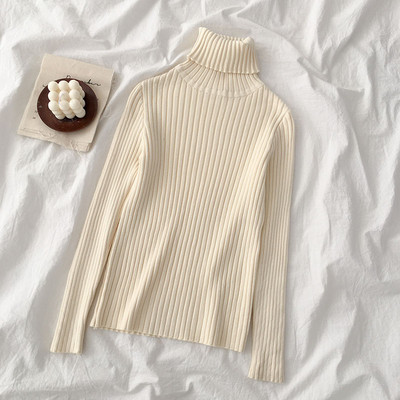 Modern női pulóver hat színben pólógallérral és hosszú ujjal