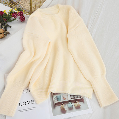 Pulover de dama cu decolteu oval si maneci lungi in mai multe culori