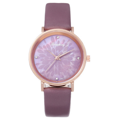 Дамски модерен часовник с камъни изчистен модел в седем цвята 