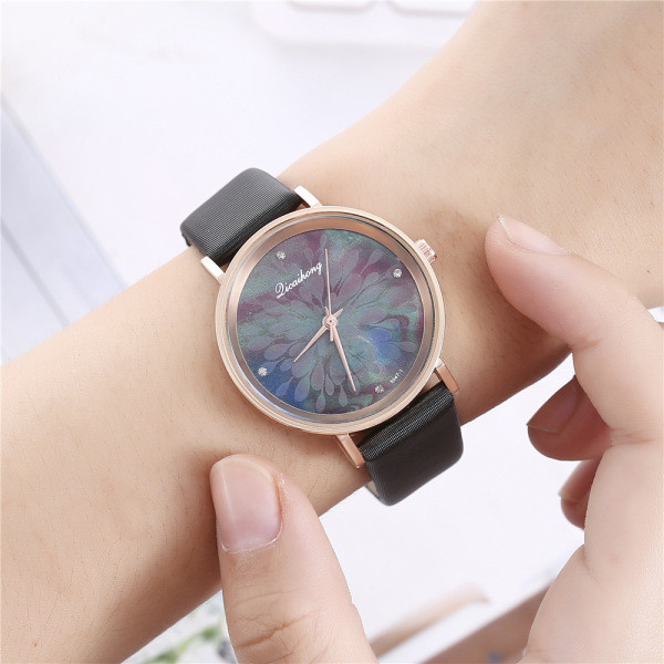 Κομψό γυναικείο ρολόι με διακόσμηση πέτρες κλασικό μοντέλο σε επτά χρώματα