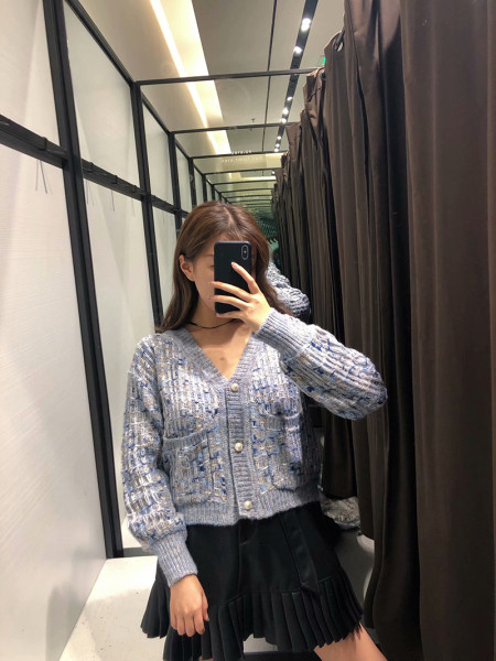 Rövid alkalmi mellény V-nyakkal és gombokkal - gyöngy zöld, kék és szürke színben