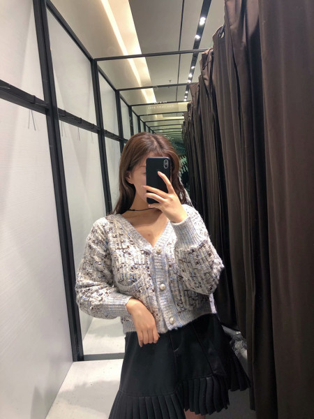 Rövid alkalmi mellény V-nyakkal és gombokkal - gyöngy zöld, kék és szürke színben