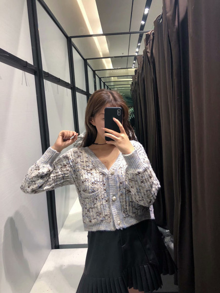 Rövid alkalmi mellény V-nyakkal és gombokkal - gyöngy zöld, kék és szürke színben