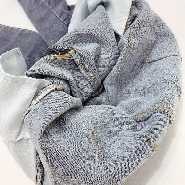 Női téli nadrág magas derékkal, szürke színben