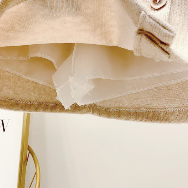 Női őszi-téli szoknya magas derékkal, gombokkal, A vonalú