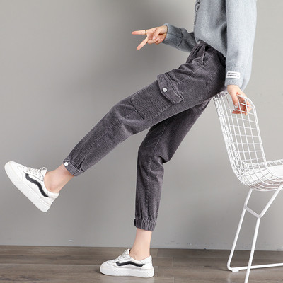 Alkalmi női nadrág zsebekkel, magas derékkal, négy színben