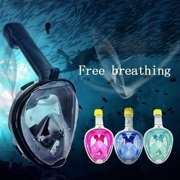 Υψηλής ποιότητας μάσκα καταδύσεων unisex με οπτικό πεδίο 180 μοιρών σε μαύρο, ροζ, μπλε και πράσινο χρώμα