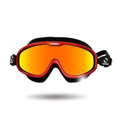 Унисекс очила за плуване с голяма рамка в червен, жълт, син и сив цвят