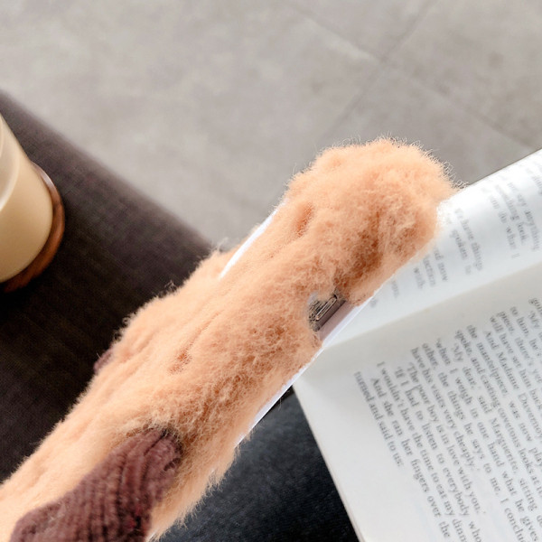 ÚJ 3D plüss karácsonyi tok Iphone 11 Pro Max telefonhoz piros és barna színben