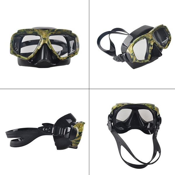 Mască profesională de scufundări impermeabilă cu model de camuflaj