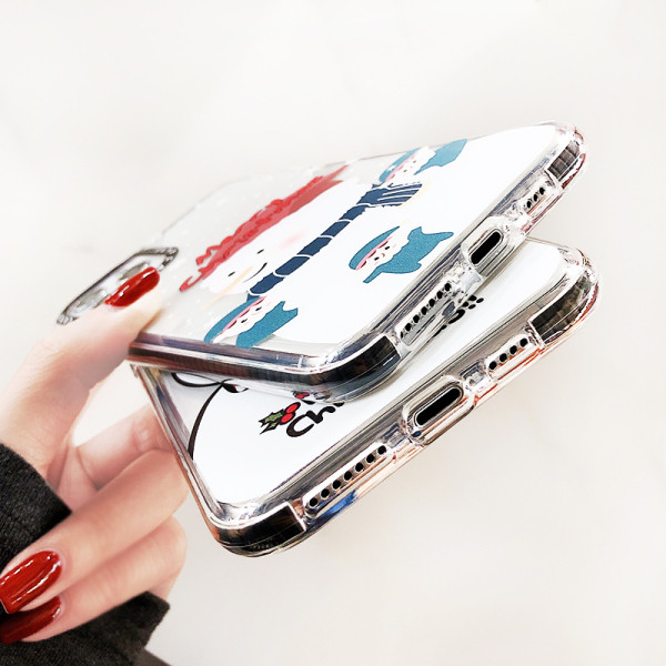 Szilikon karácsonyi tok hóemberrel és Merry Christmas felirattal Iphone 11 Pro Max - két modellhez