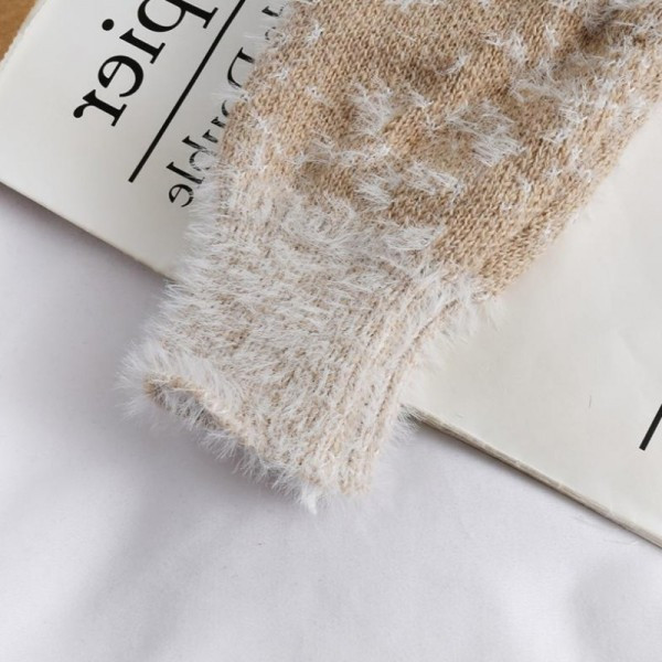 Női karácsonyi hosszú ujjú pulóver rózsaszín, piros, kék és bézs színben