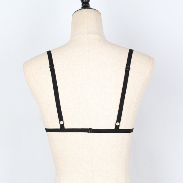 Sutien de damă cu bretele încrucișate de culoare neagră