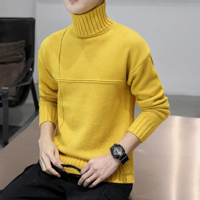 Divatos férfi pulóver négy színben polo gallérral és hosszú ujjal